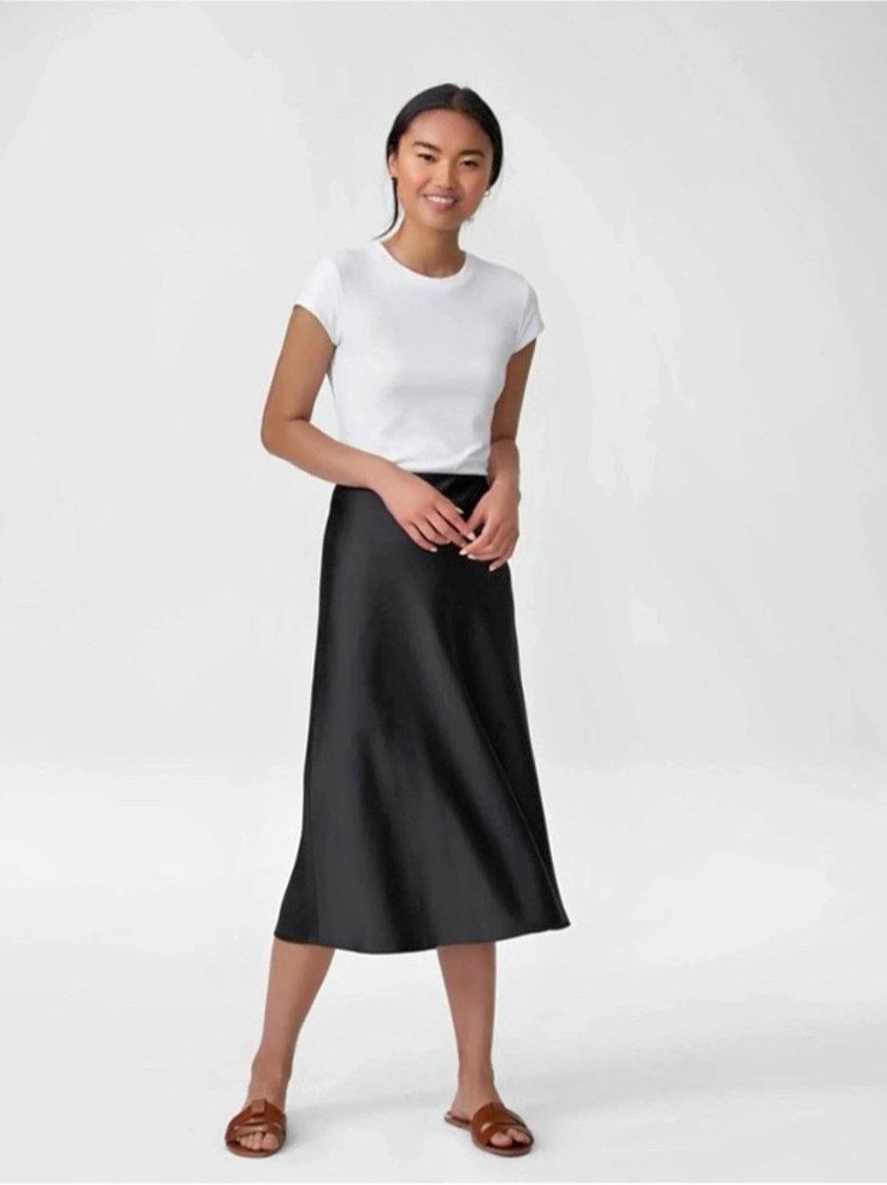 NWT Universal Standard CeeCee Midi Bias Skirt Bias Midi Skirt in Black Size 12